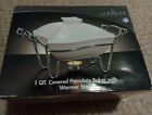 0028199632611 Godinger Ceramic Double Warmer Chafing Dish With Serving