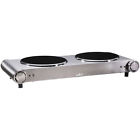 1738 Salton Portable Infrared Kitchen Appliances Double Burner Cooktop 061283105813