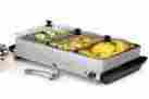 El-30484 2.5-quart Elite Electric Buffet Server Food Warmer Warming Trays 3 X Skillet Stainless 733281530484