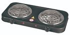 2681 Emerald Double Countertop Portable Buffet Burner Black 850000470170