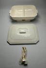 55-14 Royal Sealy Vtg Electric Ceramic Warmer Divided Buffet Server Dish