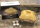 63221 Godinger Qt Covered Porcelain Baker With Warmer Stand Bonus Tealights