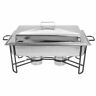 65793 Hubert Qt Full Size Stainless Steel Chafer With Black Stand
