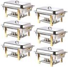 92246320 Choice Chafing Dishes Pack Deluxe Full Size Qt Gold Stainless