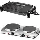 9742 Brentwood Electric Double Hot Plate Burner Bbq Grill 689749329742
