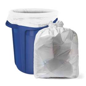 Aluf Plastics 735692007180 16 Gal. 0.5 Mil White Trash Bags 24 Inch X 31 Pack Of 500 For Bathroom Kitch