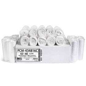 Aluf Plastics 735692017288 56 Gal. Clear Trash Bags - 43 Inch X 48 Pack Of 200 16 Mic Eq For Comme
