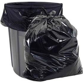 Aluf Plastics 735692020561 56 Gal. Trash Bags 1.25 Mil Eq Black Can Liners 43 Inch X 47 Pack Of