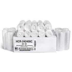 Aluf Plastics 735692029571 24 Inch X 10 Gal. Clear Trash Bags Pack Of 1000 8 Mic Eq For Janitoria