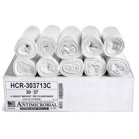Aluf Plastics 735692029670 30 Inch X 37 Gal. Clear Trash Bags Pack Of 500 13 Mic Eq For Janitoria