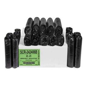 Aluf Plastics 735692030102 10 Gal. 6 Mic Eq Black Trash Bags 22 Inch X 23 Pack Of 1000 For Home Offic