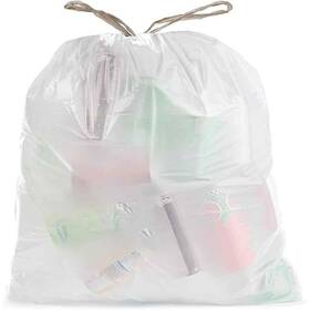 Aluf Plastics 735692036029 21 Gal. 1 Mil White Trash Bags 28 Inch X 34 Pack Of 45 For Bathroom Bedroom