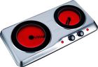 Bgi102 Ovente Countertop Burner Infrared Ceramic Glass Double Plate Cook Top