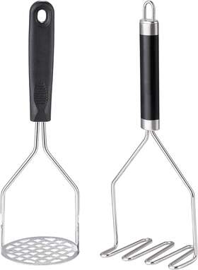 Brand Olulu 610625581756 2pcs Potato Masher Heavy Duty Stainless Steel Mashed Potatoes