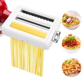 Akow21717 Branded01 Pasta Maker Attachment 3 In 1 Set For Kitchenaid Stand Mixers With Sheet