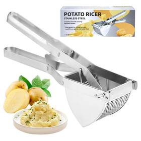 Breadtalk Potato-masher-430 Heavy-duty Stainless Steel Potato Masher With Ergonomic Handle L Silver