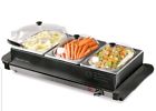 3-station Bs15ss - Bs15bs Homecraft Buffet Server Warming Tray Stainless Steel