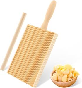 22379114 Calidaka Gnocchi Board Wooden Butter Paddles For Rolling Dough 8.5 Inch Wood Color