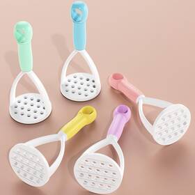 Calsgkspray 792483468018 1pc Random Color Manual Silicone Potato Masher Cooking Utensils 1