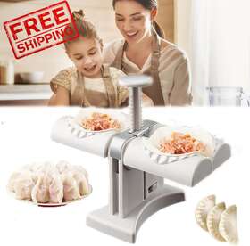 Dumplingmaker-01 Civlann Househould Double Head Dumpling Maker Automatic Gray