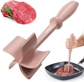 Clpmc01 Clueapop Meat Chopper 5 Curve Blades Ground Beef Masher Heat Resistant Brown