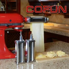 C1903-n Cofun Pasta Maker For Kitchen Aid Mixer Stainless Steel Dough Roller M2