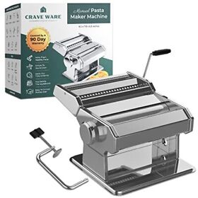 Cw23 Crave Ware Manual Pasta Maker Machine Stainless Steel Noodle With Adjust