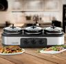 Sclbc300-bws Crp 3x Stainless Steel Triple Slow Cooker Buffet Server Hot 048894068430
