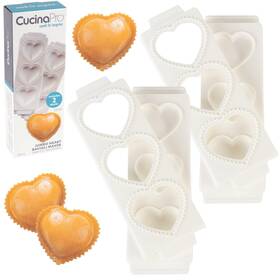 Cucinapro 656103087945 Jumbo 3 Inch Heart Ravioli Molds 2 Pk- Valentines Day Homemade Filled