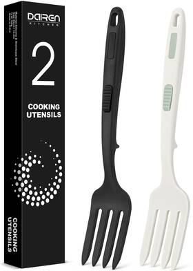 Dairen Kitchen Drk-030 Silicone Flexible Cooking Fork 11.6 Inch Heat Resistant Large Non Bw