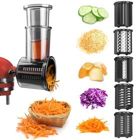 Dayutech 600209527263 Stainless Steel Slicer Shredder Attachments Compatible With Kitchen Stand Mix