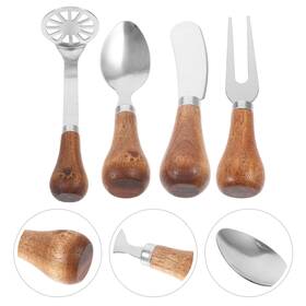 Decovista 779602085028 4pcs Mini Avocado Potato Masher Stainless Steel Cheese Tool 2 Inch X5.7 Brown