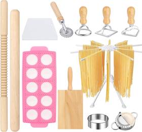 103-fu Di Qiu Ren 12 Pcs Pasta Maker Tool Set Include 1 Drying Rack Gnocchi Board