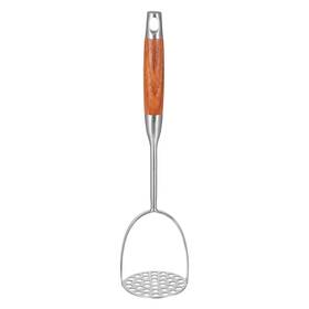 M082916iwn75 Doitool Potato Masher Handheld Kitchen Tool 13.38 Inch Stainless Steel Silver