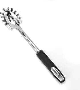 D03376 Dominion Pasta Fork Spoon Spaghetti Sever Stainless Steel / Black