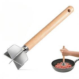 Dorlafamomo 754197717103 Stainless Steel Meat Chopper 6 Curve One Size Masher