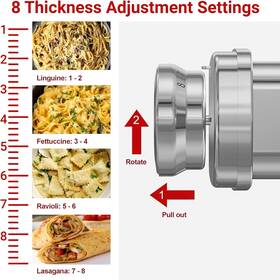Psa0101 Eascandy All Metal Pasta Maker Attachment For Kitchenaid 3 In 1