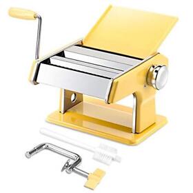Elabo Pasta Machine Stainless Steel Roller Maker 7 Adjustable Thicknes