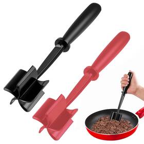 Gbct34 Eoamen 2pcs Ground Beef Chopper Tool Meat Masher One Size Black Red