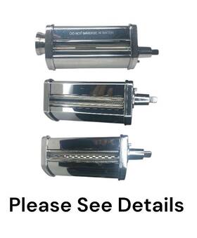 Fxkthp-9007 Evode 3-piece Silver Pasta Attachments For Kitchen Aid Stand Mixer Stainless Steel