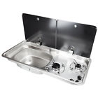 2-burner-sink Fl1766us Can Srl Premium Rv Propane Cooktop Dual Glass Lid