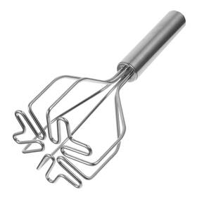 Funomocya 102c50sz9gy151h8n Potato Masher Kitchen Tool With Long 25.70x9.50x5.00cm Silver