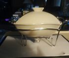Godinger Siera Siena Covered Baker Casserole Chafing Dish In White