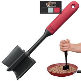 Gorilla Grip 840316711715 Patented Heat Resistant Meat Chopper Soft Handle 1 Pack Red