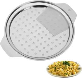 Gprome 789605256646 Stainless Steel Spaetzle Maker Lid With Scraper Insert Silver