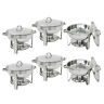 H02-1006 Segawe Round Chafing Dish Buffet Chafer Warmer Stainless 793565033315