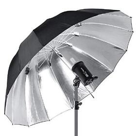 Umbrella16-fibreglass Happy Go 60inch Parabolic Rib Silver Reflective Umbrella