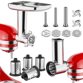 Ho1813s Hozodo Meat Grinder And Stainless Steel Cheese Grater Attachment For Kitchenaid Stand