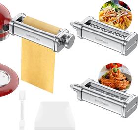 In1903d Inc Pasta Maker Attachment Set For Kitchenaid Stand Mixers Stainless Steel She