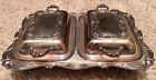 International Silver Plate Double Chafing Warming Dish Webster Wilcox Rochelle